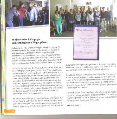 Konfrontative Pädagogik - Schlichtweg neue Wege gehen!